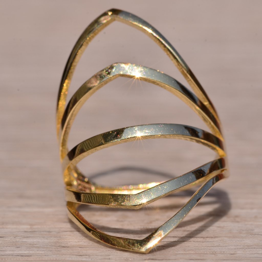 Yellow Gold Cocktail Statement Ring